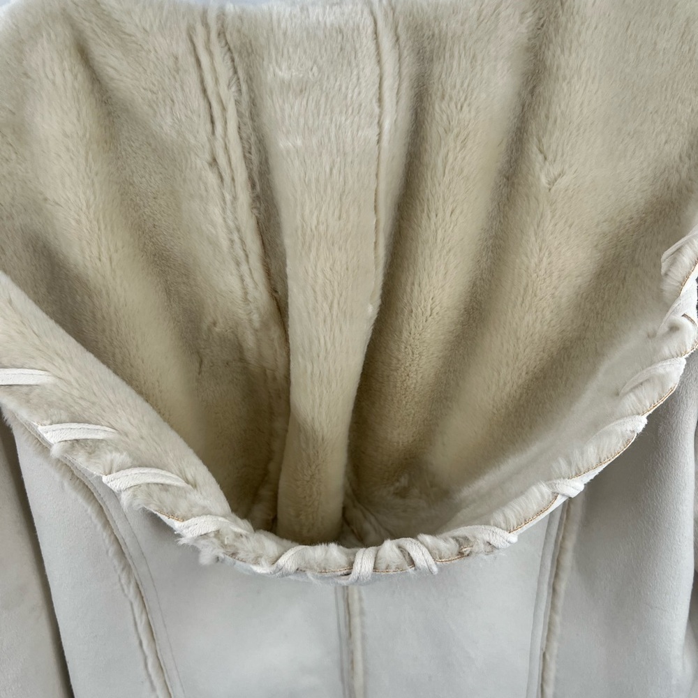 Coldwater Creek white faux leather jacket size M - Picture 7 of 9